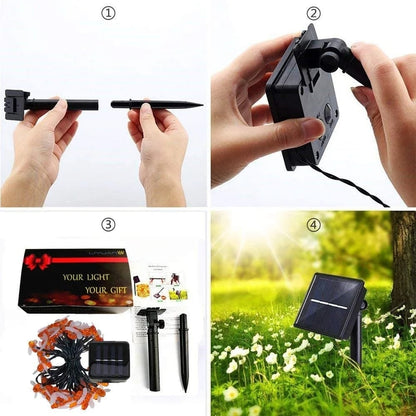 🐝Solcelledrevne LED-bielyslenker