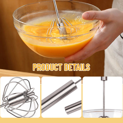 Press Egg Beater i rustfritt stål