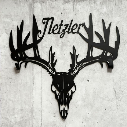 Personlig hjorteskalleholder i metall