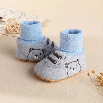 👟 Søte Bjørn Slip-on Småbarnsko – Komfortable Første Gåsko 🧸