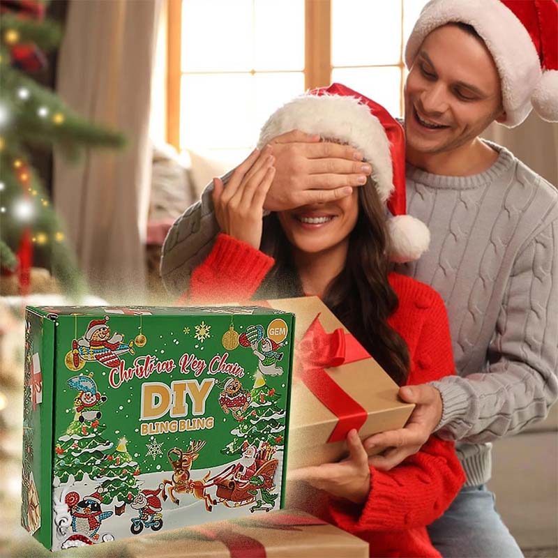 🎄✨Diamantmaling til jul - Sett med nøkkelkjedeger✨🎄