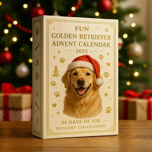 Morsom Golden Retriever-adventskalender 2025