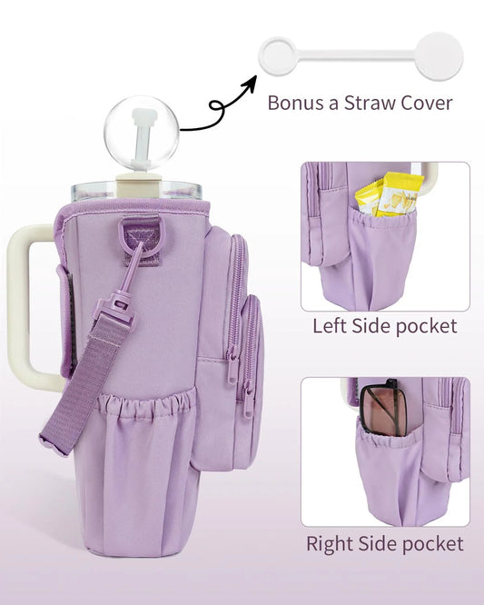 Justerbar skulderveske med termokoppholder for 40 oz