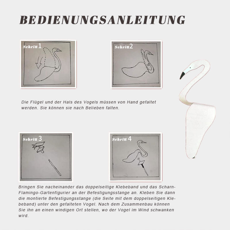 🦩Flamingo dekorativ vindmølle - tropisk festvindspill til hagen din🌴