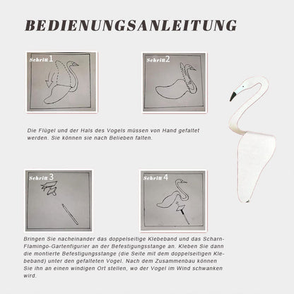 🦩Flamingo dekorativ vindmølle - tropisk festvindspill til hagen din🌴