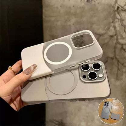 Kreativt frostet etui med kontrastsømmer