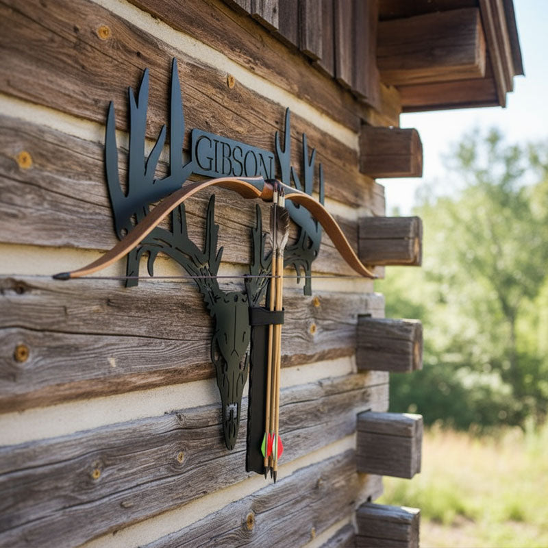 Personlig hjorteskalleholder i metall