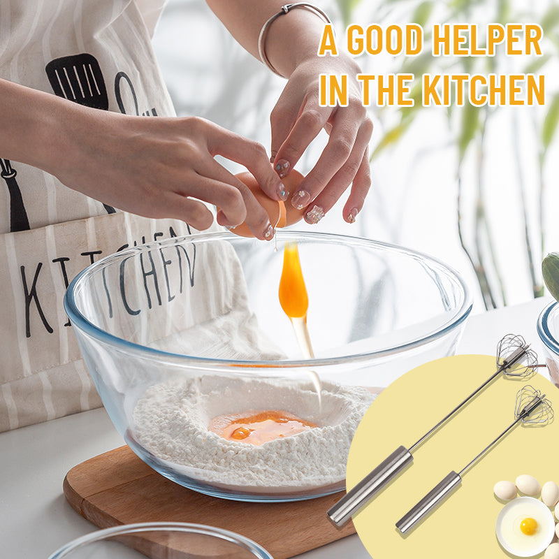 Press Egg Beater i rustfritt stål