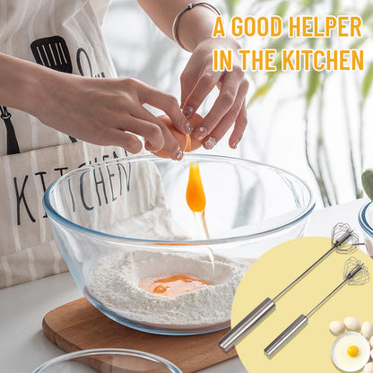 Press Egg Beater i rustfritt stål