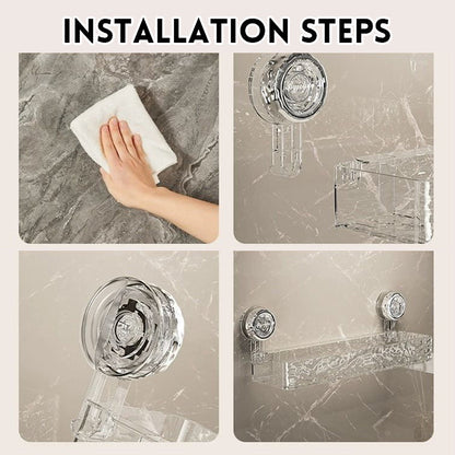 Oppbevaringsstativ med sugekopp for avanserte servante