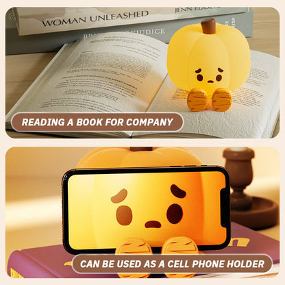 Søt gresskar nattlampe