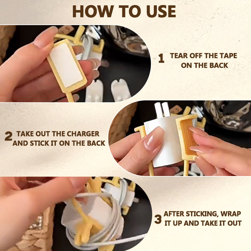 Organisator for telefonens ladekabel (2 stk)