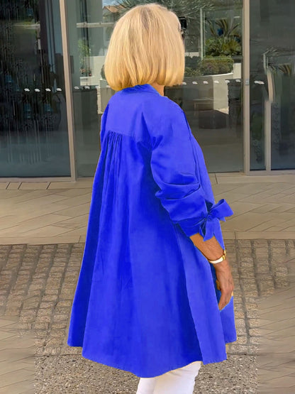 ✨Lange skjortejakker i ensfarget bomullh