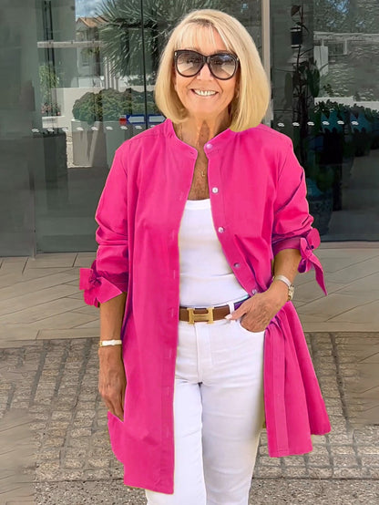 ✨Lange skjortejakker i ensfarget bomullh