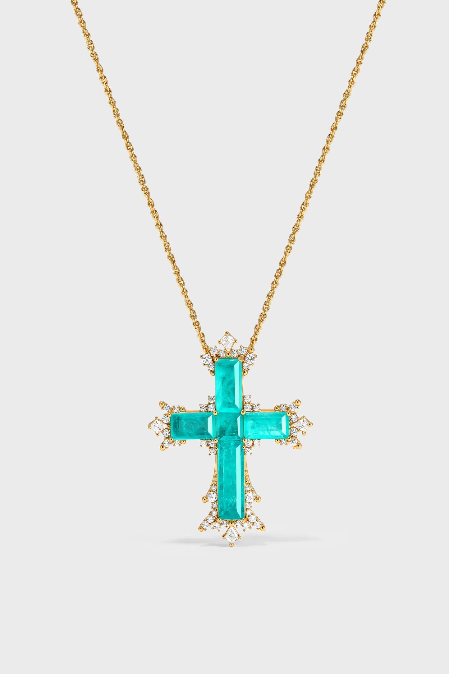 Paraiba kors-smykkesett