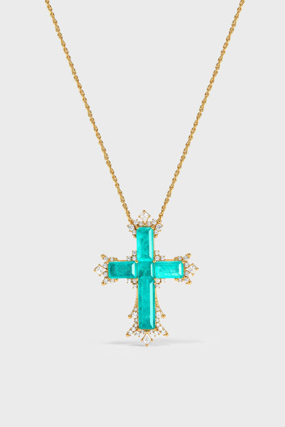 Paraiba kors-smykkesett