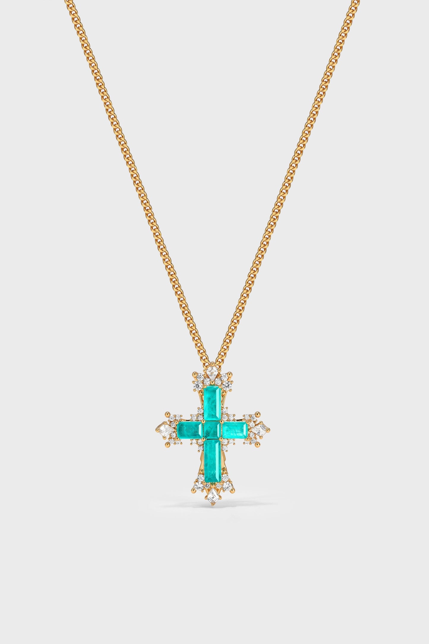 Paraiba kors-smykkesett