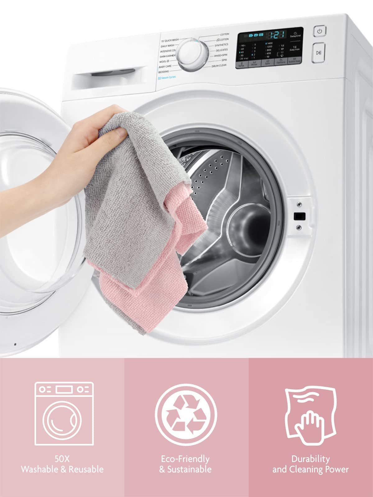 ♻️Gjenbrukbare papirhåndklær av mikrofiber, rull🧻