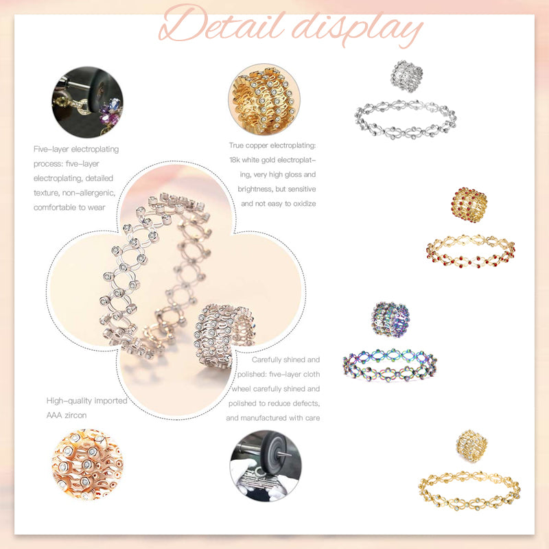 Nytt kreativt magisk teleskopisk ring deformerbart kobberarmbånd