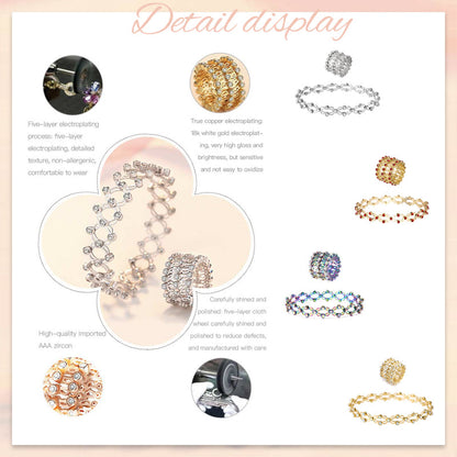 Nytt kreativt magisk teleskopisk ring deformerbart kobberarmbånd