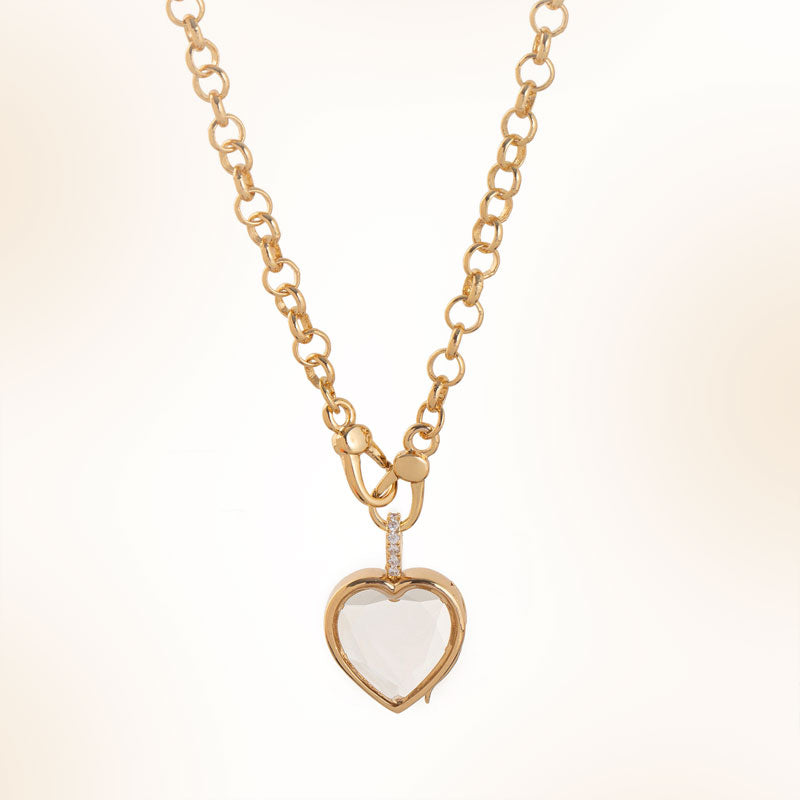 Personlig anheng med fotoboks i glass