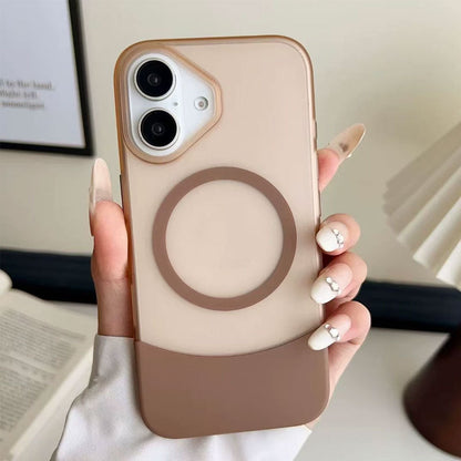 Kreativt frostet etui med kontrastsømmer