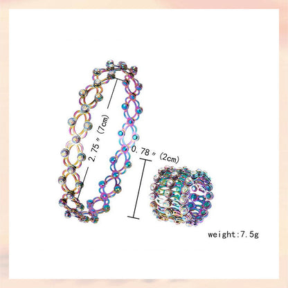 Nytt kreativt magisk teleskopisk ring deformerbart kobberarmbånd