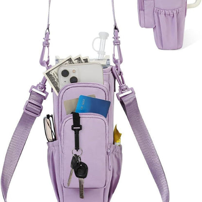 Justerbar skulderveske med termokoppholder for 40 oz