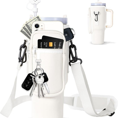 Justerbar skulderveske med termokoppholder for 40 oz