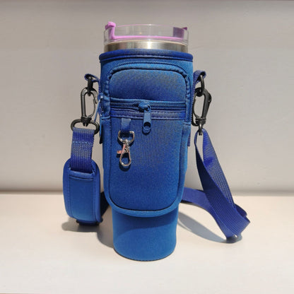 Justerbar skulderveske med termokoppholder for 40 oz