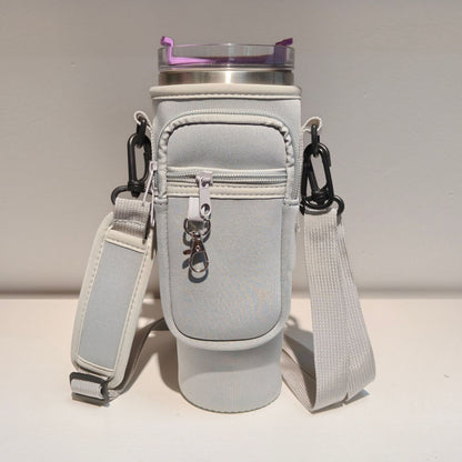 Justerbar skulderveske med termokoppholder for 40 oz