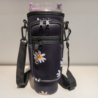 Justerbar skulderveske med termokoppholder for 40 oz