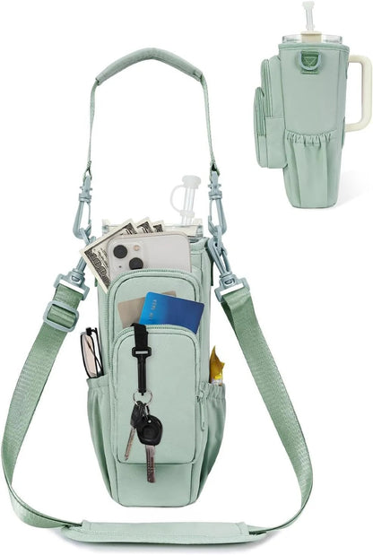 Justerbar skulderveske med termokoppholder for 40 oz