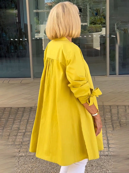 ✨Lange skjortejakker i ensfarget bomullh