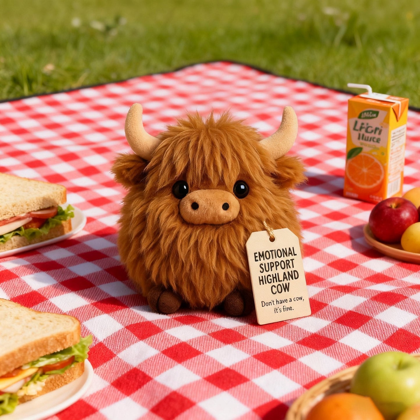 Plush Highland Cow för emotionellt stöd 🎉