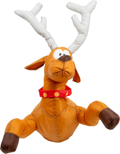 Krasjende reinsdyr og julenisse-sett