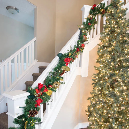 Sikre og stilige girlandebånd til julerekkverk