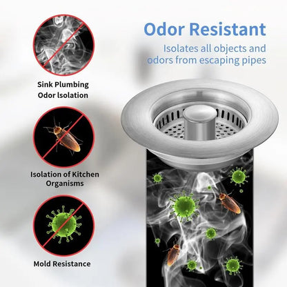 🔥SIDSTE DAG 49% RABATT Oppgradert 3 i 1 kjøkkenvaskavløpssil
