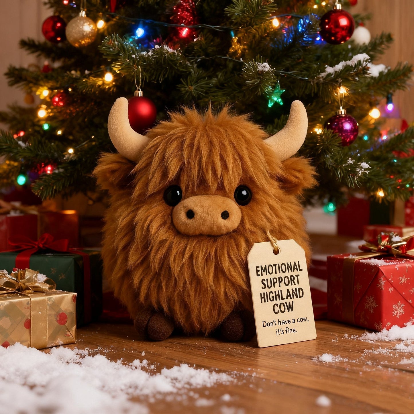 Plush Highland Cow för emotionellt stöd 🎉