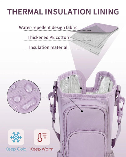 Justerbar skulderveske med termokoppholder for 40 oz