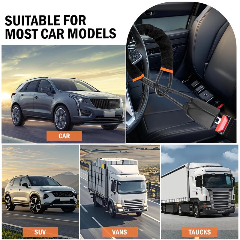 Universell rattlås med setebelteklemme (inkluderer 2 nøkler)