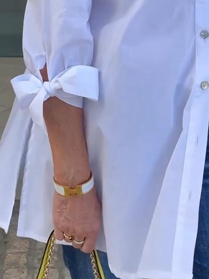 ✨Lange skjortejakker i ensfarget bomullh