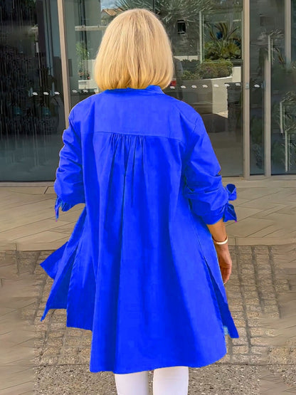 ✨Lange skjortejakker i ensfarget bomullh