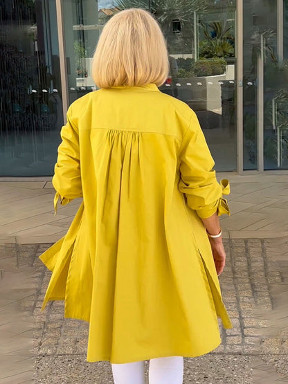 ✨Lange skjortejakker i ensfarget bomullh