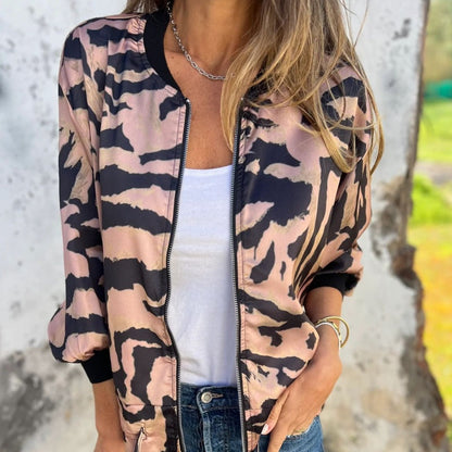 🌸Seven Angle Baseball Jacket med glidelås for kvinner🌸
